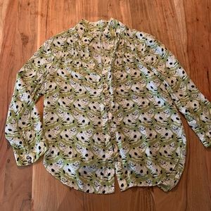 Anthropologie Maeve cat button down